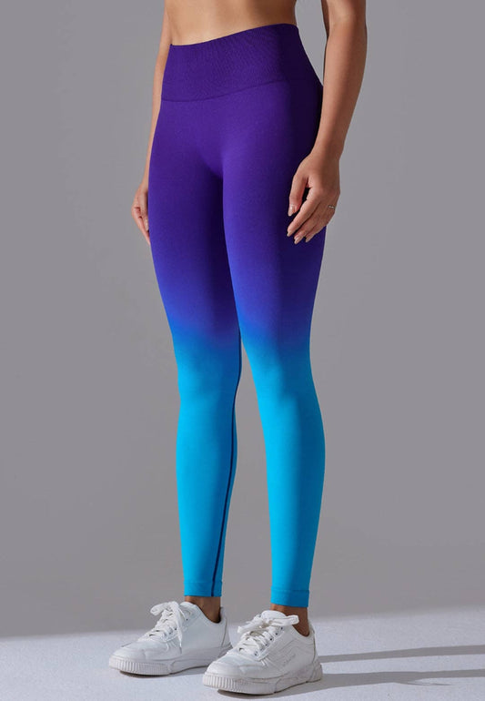 High Waist Ombre Leggings - Navy