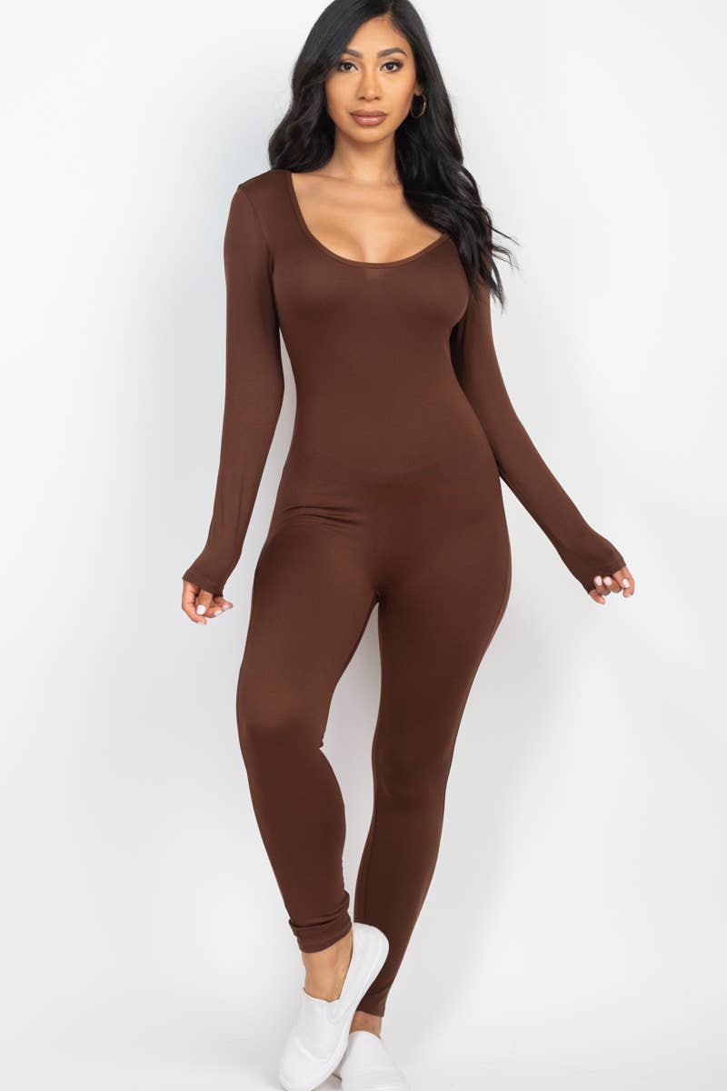 Long sleeve bodycon jumpsuit online