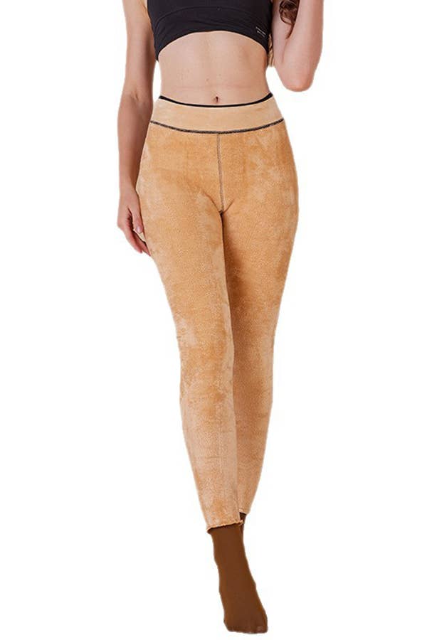 Warm winter fleece tights