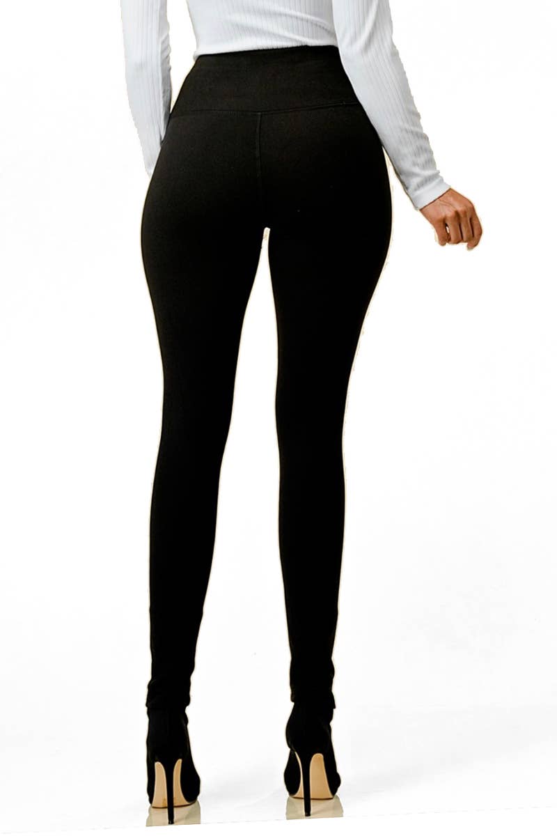 Fleece lined thermal high waist leggings