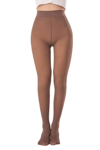 Warm winter fleece tights