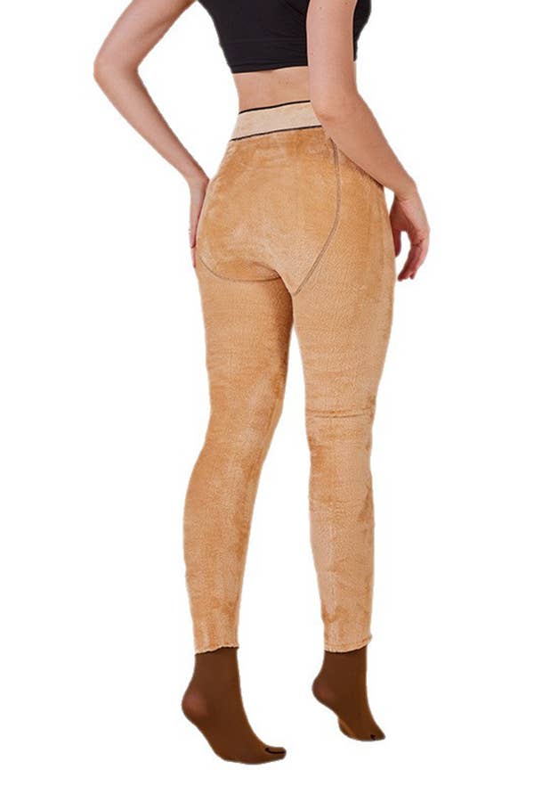 Warm winter fleece tights