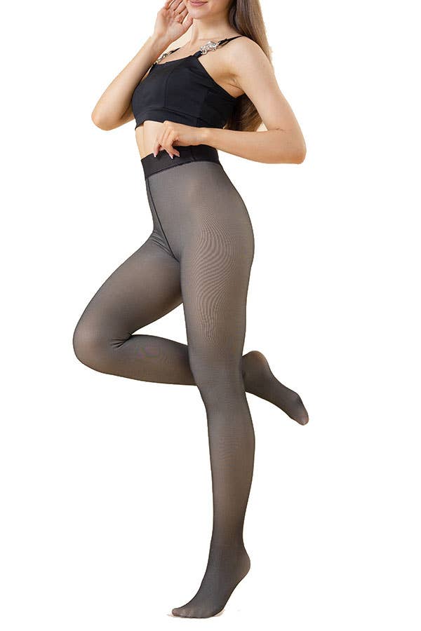 Warm winter fleece tights