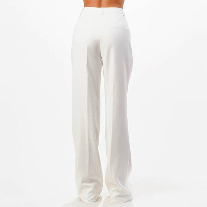 FRONT SEAM WIDE LEG PANTS