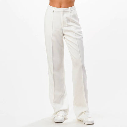 FRONT SEAM WIDE LEG PANTS